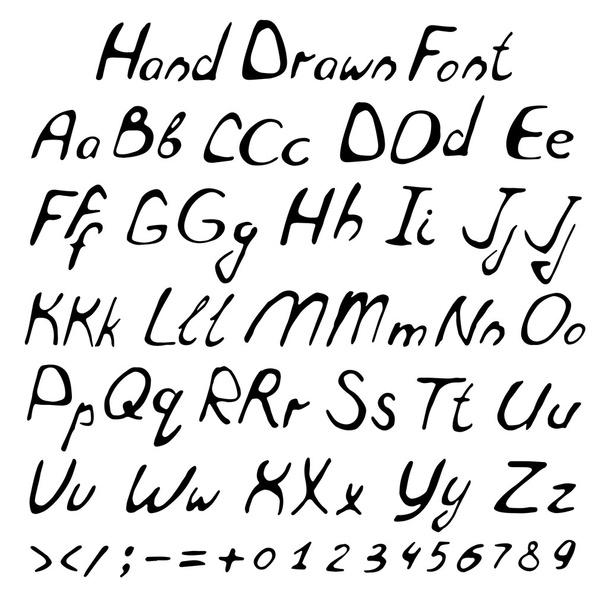 alfabeto vectorial. cartas dibujadas a mano. - Vector, Imagen