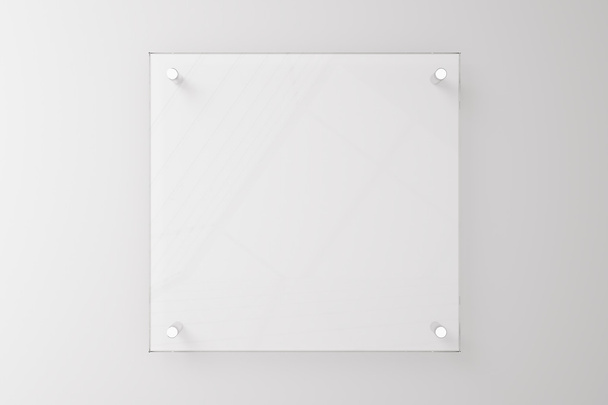Glass plate on wall - Photo, image