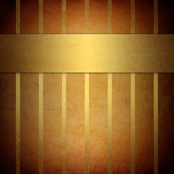 Golden background with stripes and place for text - Zdjęcie, obraz