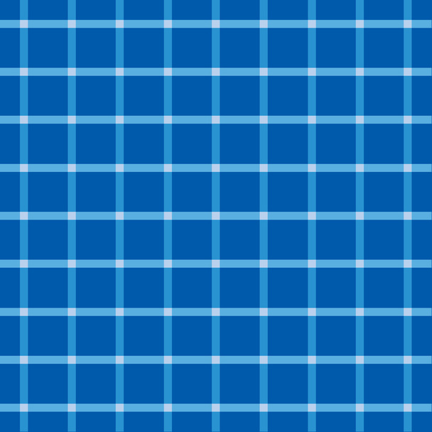 Seamless Blue Checkered Plaid Fabric Pattern Texture - Vector, Image