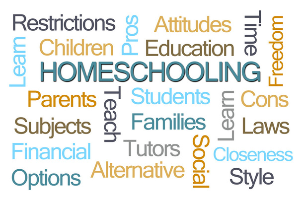  Homeschooling Word Cloud - Foto, afbeelding