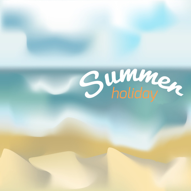 Travel, vacation background, sun and beach blur.  - ベクター画像
