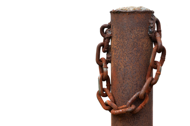 pillars and iron chain - Photo, Image