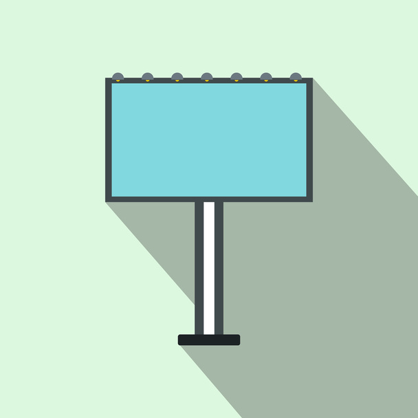 Üres hirdetőtábla ikonra, lapos stílusú - Vektor, kép