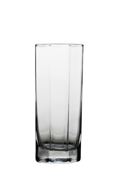 Empty water glass isolated on white background - Photo, Image