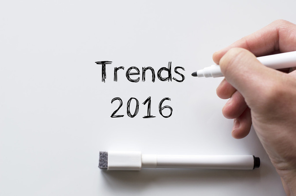 Trends 2016 written on whiteboard - Photo, Image