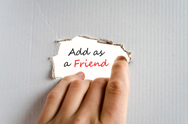 Add as a friend text concept - Photo, Image