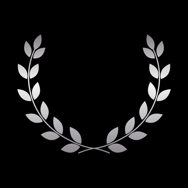 Corona de laurel de plata icono 2
 - Vector, Imagen
