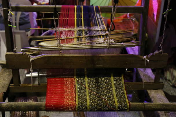 traditioneel Azië weefgetouw gereedschap detail - Foto, afbeelding