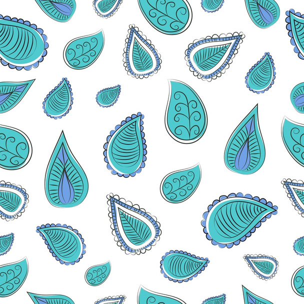 Vector seamless pattern of leaf decorative graphic - Вектор, зображення