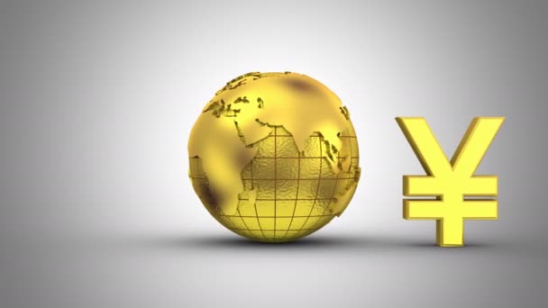 Weltwährungen rotieren um die Erde - Filmmaterial, Video