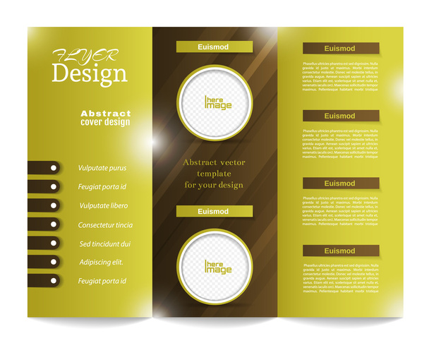 Tri-fold Brochure Template.Corporate business background or cove - Vecteur, image