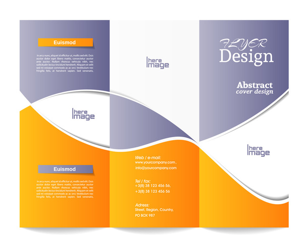 Tri-fold Brochure Template.Corporate business background or cove - Διάνυσμα, εικόνα