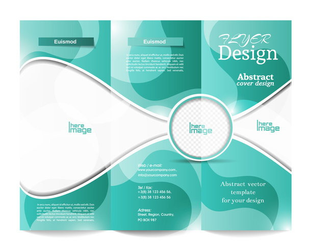 Tri-fold Brochure Template.Corporate business background or cove - ベクター画像