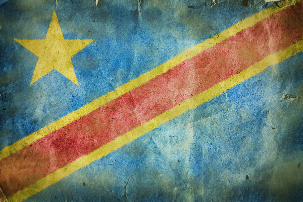 Flagge der demokratischen Republik Kongo - Foto, Bild