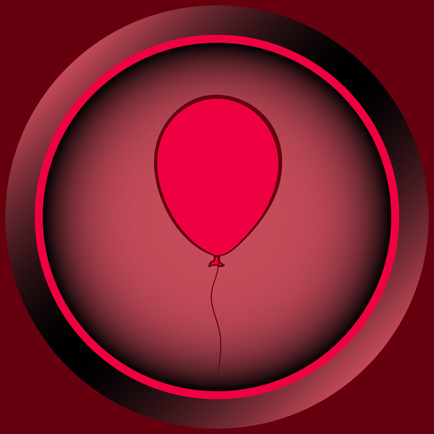 Symbol roter Luftballon - Vektor, Bild