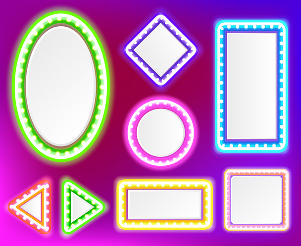 Neon frame for text. - Vector, Image