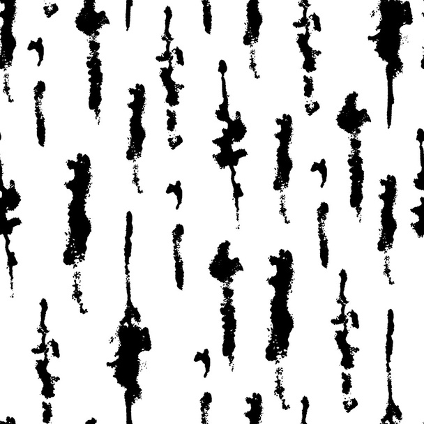 Abstract seamless ink pattern isolated on white - Vector, Image