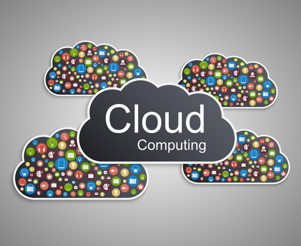Cloud computing concept design.  - Vector, Image