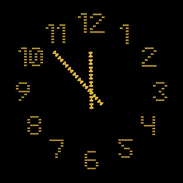 Часы, сделанные из пасты
 - Фото, изображение