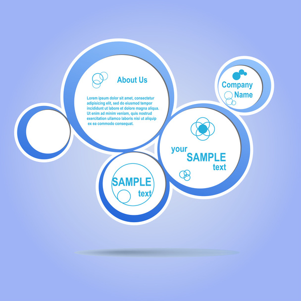 Abstrato web design bolha azul
 - Vetor, Imagem