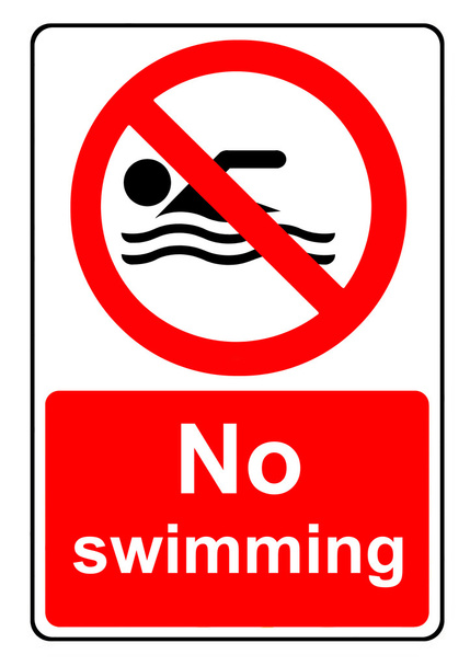 No swimming sign - Photo, Image