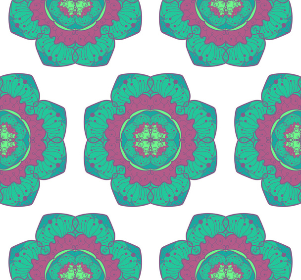 Mandala nahtloses Muster - Vektor, Bild