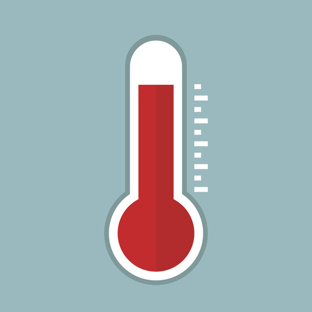 Thermometer icon , Flat design style, vector illustration - Вектор,изображение