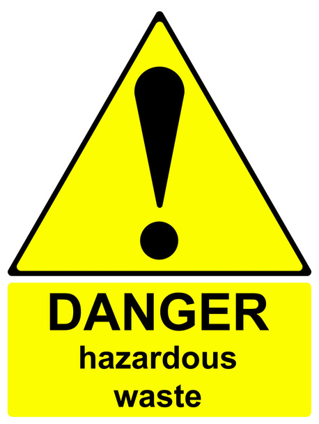 Danger hazardous waste sign - Photo, Image