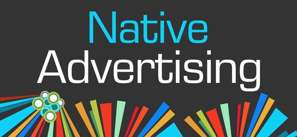 Native Advertising donkere kleurrijke elementen  - Foto, afbeelding