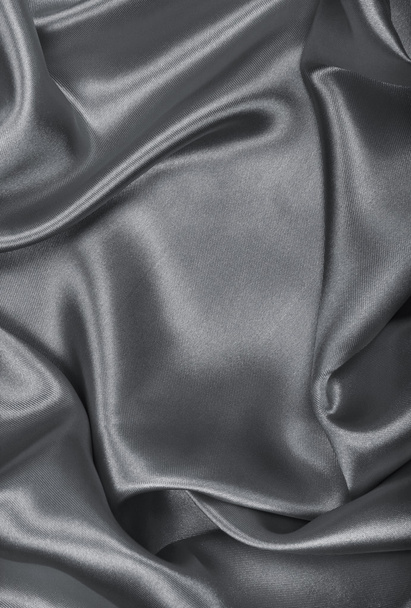 Smooth elegant grey silk or satin as background  - Photo, Image