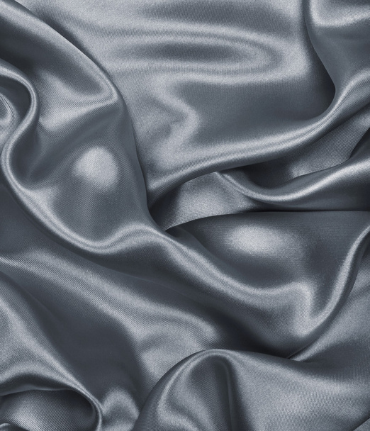 Smooth elegant grey silk or satin as background  - Foto, imagen