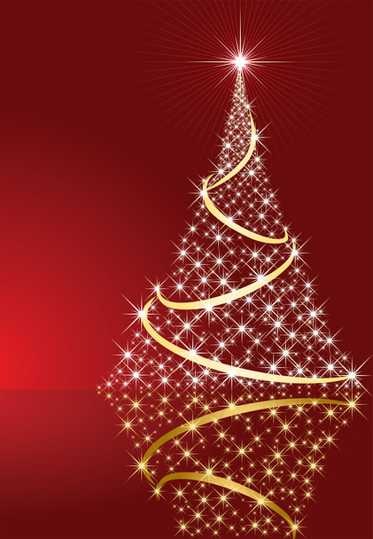 Shining Christmas tree - Vektor, obrázek