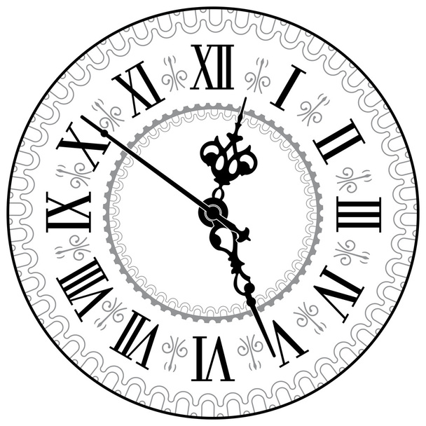 Antique clock - Vector, Image