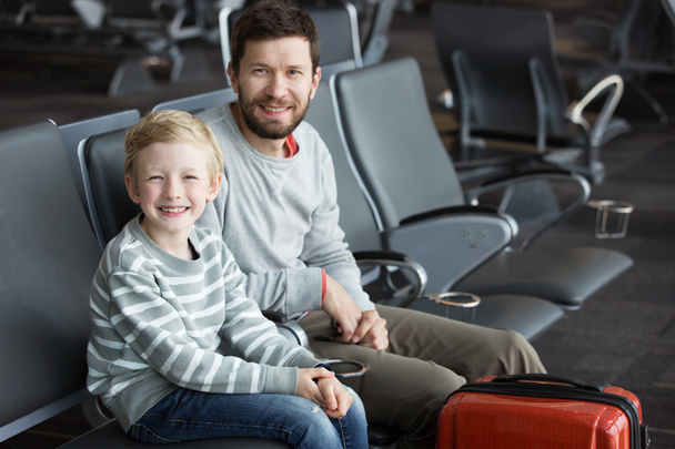 family at airport - Photo, image