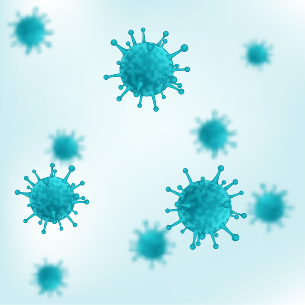 ウイルスや細菌の背景 - ベクター画像
