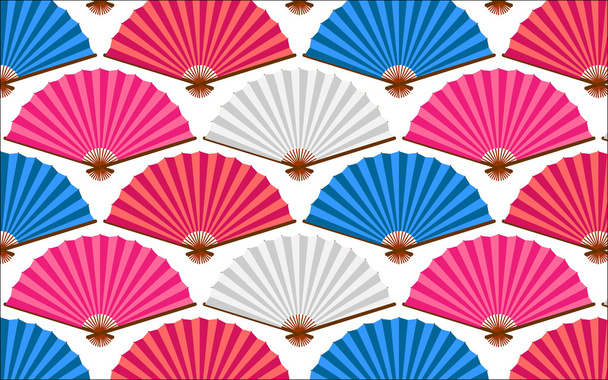 Chinese Fan Pattern - Vetor, Imagem