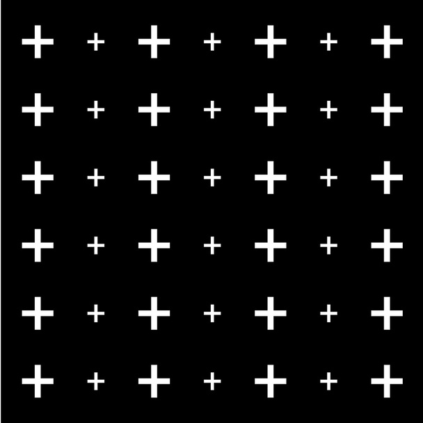 Fundo abstrato preto com cruzes escuras aleatórias sem costura grande para qualquer uso. Vetor EPS10
. - Vetor, Imagem