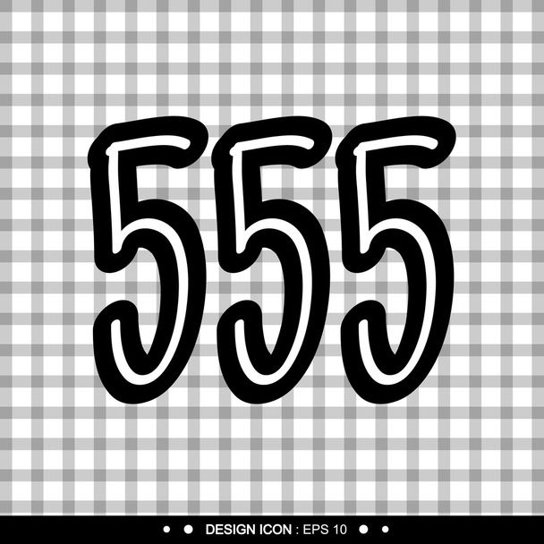 Slovo "555" thajské smích 3 pro každé použití. Vektorové Eps10. - Vektor, obrázek