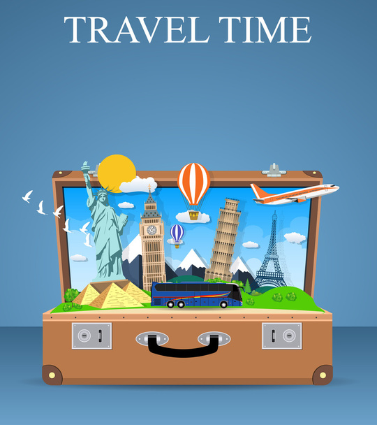 travel and vacations concept - Вектор, зображення