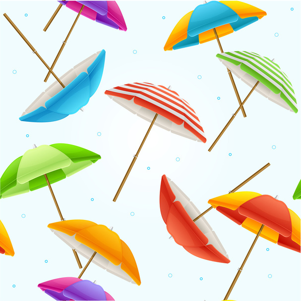 Beach Umbrella Background. Vector - ベクター画像