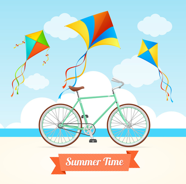Summer Card. Vector - Vector, Image