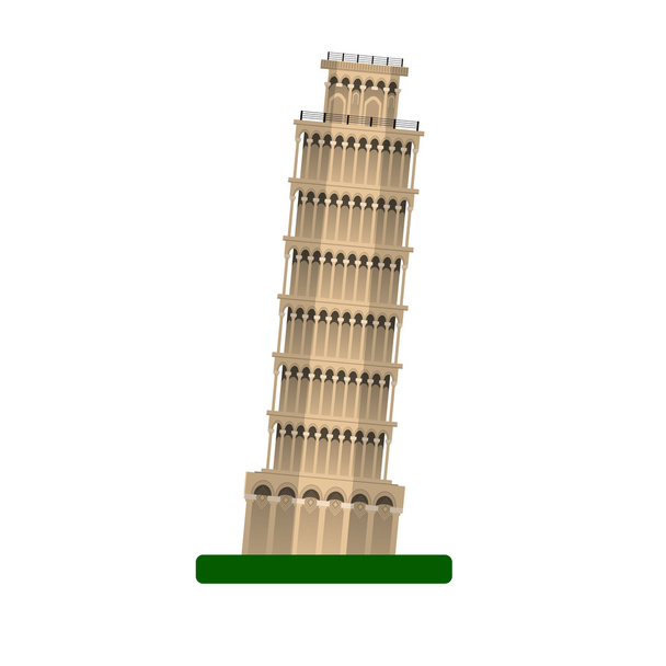 Κεκλιμένος Πύργος Πίζας - Διάνυσμα, εικόνα