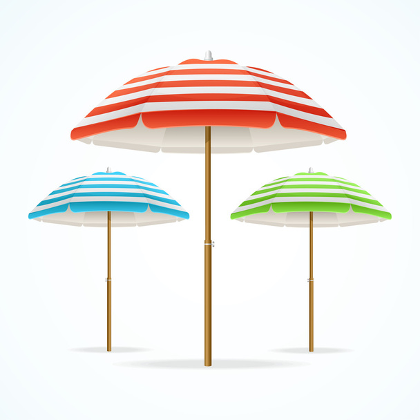 Beach Umbrella Set. Vector - Vector, Imagen