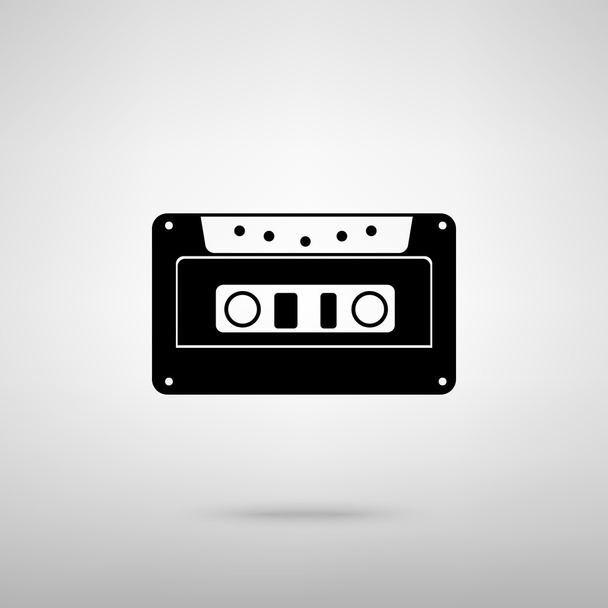 Cassette icon, audio tape sign - Vector, imagen