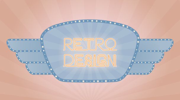 Vintage electric billboard with bright lights and copyspace for your text. EPS10 vector illustration. - ベクター画像