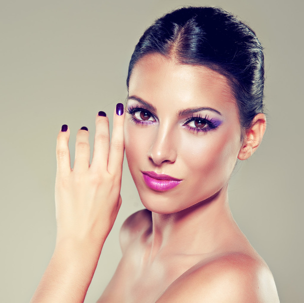 piękne kobiece kobieta model Idealny manicure - Zdjęcie, obraz