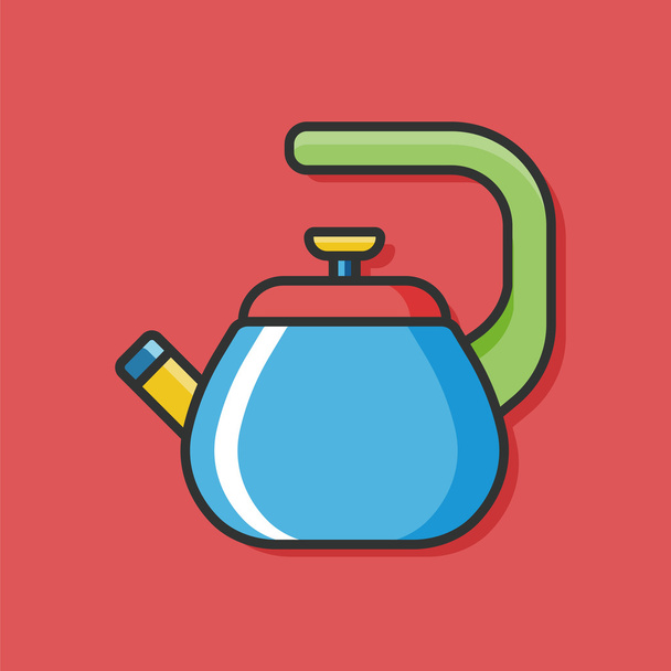 tea pot vector icon - Vector, Image