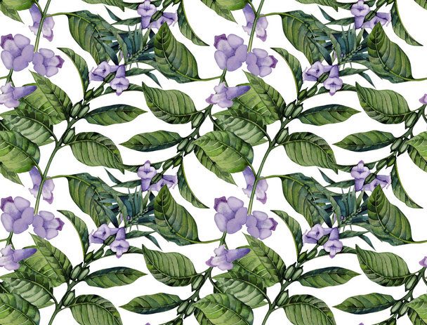 Watercolor sesame pattern - 写真・画像