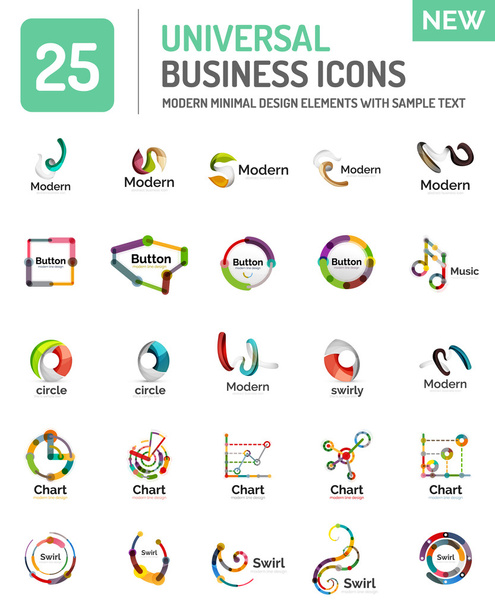 Abstract business icons - Vector, Image